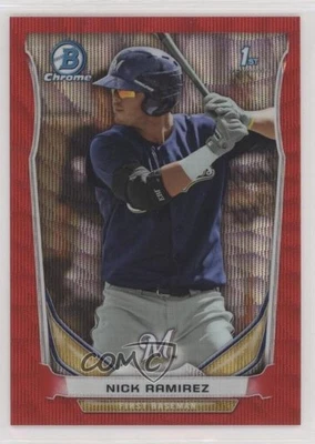 2014 Bowman Chrome Prospects Red Wave Refractor /25 Nick Ramirez #BCP35 - Image 1 of 2