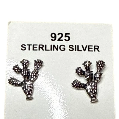 Aretes de plata de ley 925 con cactus del suroeste desierto joyería regalo Foto 1 de 4