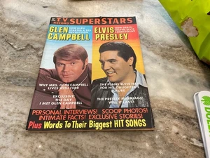 1970 TV RECORD SUPERSTARS  MAGAZINE  GLEN CAMPBELL & ELVIS PRESLEY - Picture 1 of 3