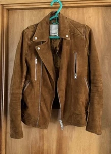 J. Lindeberg Men's Camel Suede Leather Jacket size Small - Picture 1 of 10