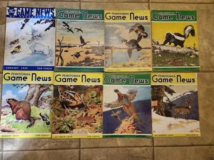 8 VINTAGE 1949 PENNSYLVANIA GAME NEWS MAGAZINES ! - Picture 1 of 9