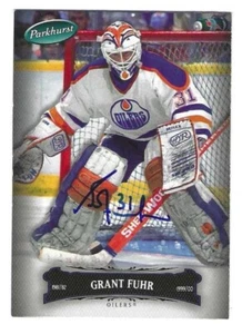 Signed GRANT FUHR Edmonton Oilers 2006-07 Parkhurst card #5 w/Show Ticket - Picture 1 of 1