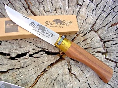 Antonini knives Italy Old Bear X Large ring lock knife Walnut 723 Boker ~ Opinel - Image 1 of 4