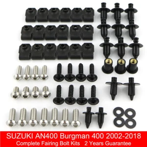 Kit completo de sujetadores de pernos de carenado apto para Suzuki AN400 Burgman 400 2002-2018 - Imagen 1 de 7