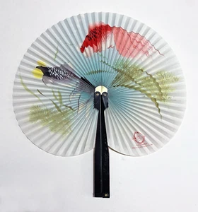 SHANGHAI Arts & Crafts Pocket Fan - One Fan - Vintage - Picture 1 of 4