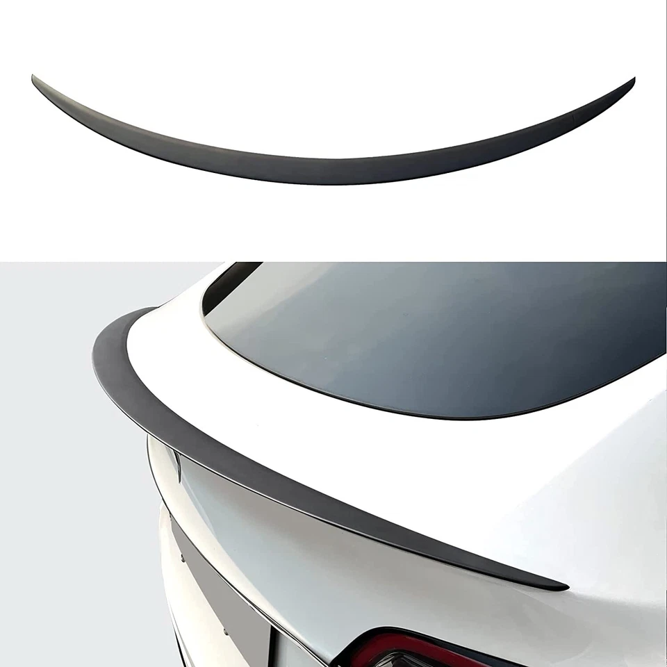 For Tesla Model Y 2020 - 2023 Rear Trunk Spoiler Tail Wing (Matte Black) - Image 1 of 4