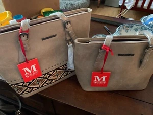 Montana West Concealed Carry Handgun large Aztec tote & small Tote Purse NEW - Picture 1 of 8