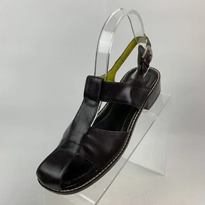 Donald J. Pliner Sandals Leather Closed Toe Cut-Out Buckle Strap Slingback 8.5N - Picture 1 of 11