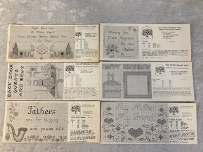 The Sweetheart Tree 6 Cross Stitch Patterns 1987 Holiday Misc Sandra Vanosdall - Image 1 of 4