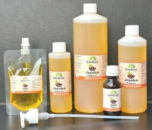 Organic JOJOBA OIL 100% PURE COLD PRESSED GRADE CARRIER OIL 50ML 100ML 200ML - Picture 1 of 16