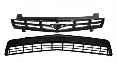 New Front For 2014-2015 Chevrolet Camaro Bumper Upper Lower Grille Black Plastic Foto 1 de 4