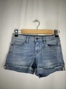 Joes Jeans Cuffed Shorts Denim Blue Cut Off Jean Girls Size 12 26x3 - Picture 1 of 15