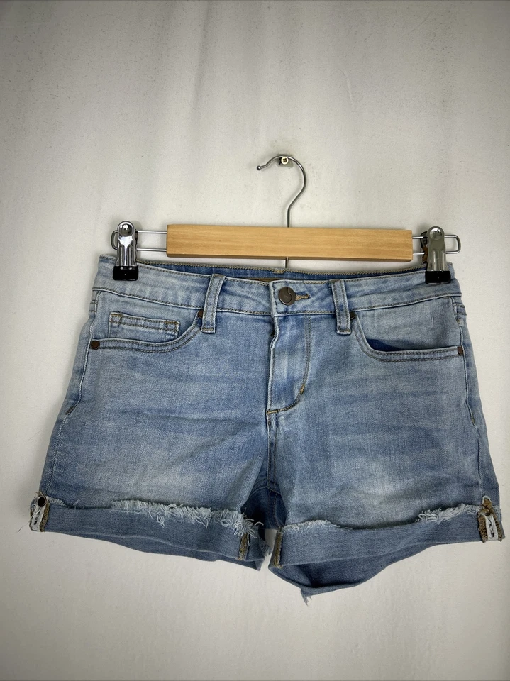Joes Jeans Cuffed Shorts Denim Blue Cut Off Jean Girls Size 12 26x3 - Image 1 of 4
