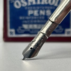 x2 ES Perry Osmiroid 95 FOL fein schräg links kursiv Reservoir Stift Feder Iridinoid - Bild 1 von 6