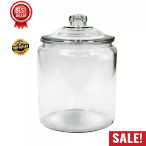 2 GAL Glas Aufbewahrung Mehl Zucker Pasta Glas Kühlschranksicher mit Knopf-Stil Griff - Bild 1 von 3