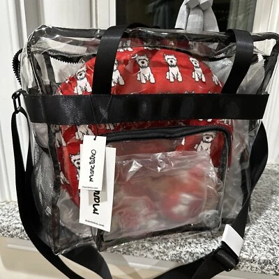 Conjunto de viaje Marc Tetro bolsa transparente, almohada para el cuello y bolsa de maquillaje Westin rojo/negro Foto 1 de 4