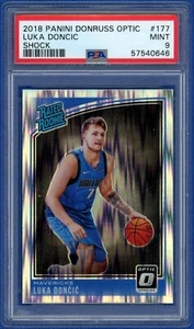 2018-19 Donruss Optic Luka Doncic Shock RC #177 Mavericks PSA 9 - Picture 1 of 2
