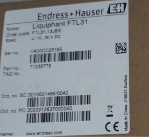 1 Stück EH Endress+Hauser FTL31-AA4M2AAW5J Füllstandsschalter FTL31-13J8/0 - Bild 1 von 1