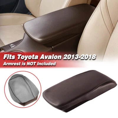 Fits 2013-2018 Toyota Avalon Console Lid Armrest Vinyl Leather Cover Brown - Image 1 of 4