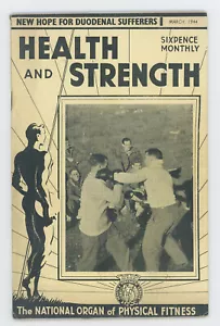 Vintage Health and Strength Magazine March 1944 Bodybuilding Weightlifting WW2 - Picture 1 of 2