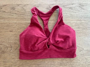 Victoria's Secret Red Marl Logo SMALL Essential Twist Front Lounge Sport Bra - Picture 1 of 2