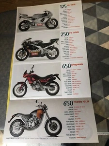 Aprilia Range Leaflet Rs250 Rs125 Etc - Picture 1 of 3