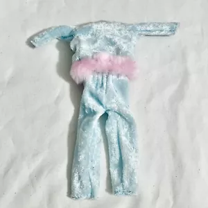 Vintage 2001 Mattel Barbie Travel In Style blau Velour Fell Anzug Winter Outfit - Bild 1 von 2