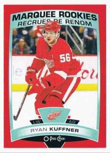 2019-20 O-PEE-CHEE RED RYAN KUFFNER ROOKIE DETROIT RED WINGS #542