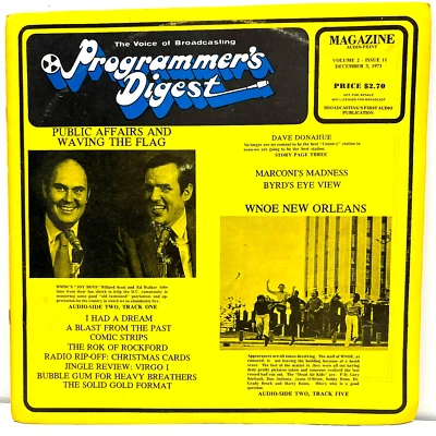 Programmer's Digest Vol 2 Issue 11 December 3 1973 Vinyl Records Willard Scott - Image 1 of 4