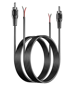 Adaptador de cable RCA a altavoz, cables de cable desnudo a enchufes RCA (paquete de 2 20 AWG 6,6 pies) - Imagen 1 de 7