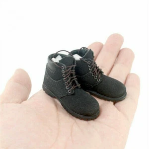 1/6 Men's Black Retro Casual Boots Shoes Model Toy Fit 12in Male Figure Toy - Picture 1 of 6