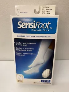 Jobst SensiFoot Diabetic Sock 110834 Extra Large Knee White Closed Toe 8-15mmHg - Picture 1 of 3