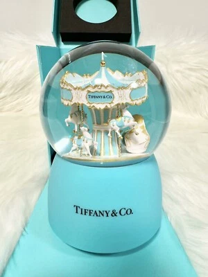 Tiffany & Co Carousel Musical Snow Globe Brand New In Box Christmas Gift - Image 1 of 4