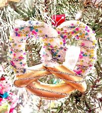 Holiday Time Frosted Pretzel Ornament 