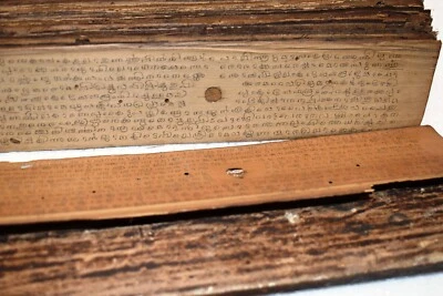 Antique Indian Hindu Palm Leaf Manuscript 18Th Century South Asia Tamil Rare "2 - Image 1 of 4