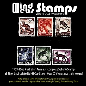 Australian Pre-Decimal Stamps 1959-62 Australian Zoological (Animals) Set 6 MNH - Picture 1 of 1