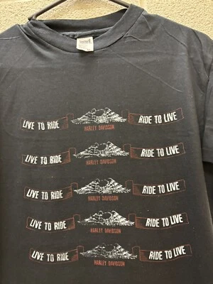 Vintage Harley Davidson Single Stitch 1980s Screen STARS Mens Small Anvil - Image 1 of 4