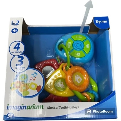 İmaginarium Musical Teething Keys, 4 Car Sounds, 3 Teething Keys - Image 1 of 2