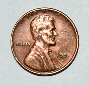 1951 S over D Mint Mark Penny Error Double Die Date, V in United, L Rim, Wounded - Picture 1 of 12
