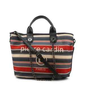 Pierre Cardin Shopping bag large striped logo 2 way straps with double handles - Picture 1 of 12