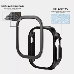 Bisel de aleación de aluminio para Apple Watch Ultra2 49 mm 9 8 7 41 mm/45 mm + estuche de TPU - Imagen 1 de 14
