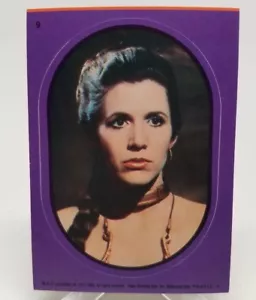 1983 ROTJ Star Wars Trading Card Sticker Princess Leia #9 Purple - Bild 1 von 2