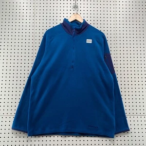 NEW Marmot 1/2 Zip Fleece Sweater Mens XL Blue Polartec Pocket NWT 24.5x31 - Picture 1 of 22