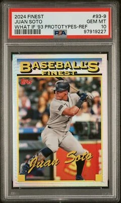 2024 Topps Finest What If 1993 Finest Prototypes Juan Soto Refractor PSA 10 Gem - Image 1 of 2