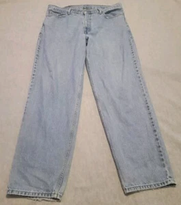 Levis 560 Jeans Mens 38x34 Vintage Light Wash Distressed Blue Denim 90s Y2K. - Picture 1 of 11