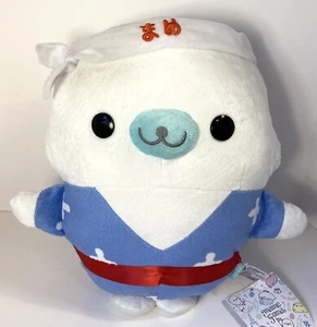 San-X 15" Mamegoma Sushi Chef Siro Goma Sello Peluche Azul Yukata 2009 con Etiquetas - Imagen 1 de 11