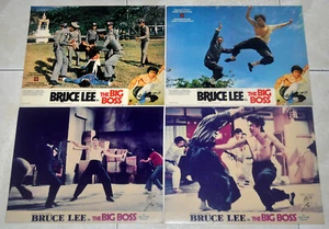 Tarjeta de vestíbulo de película original de Bruce Lee The Big Boss de 4 piezas fotos D - Imagen 1 de 9