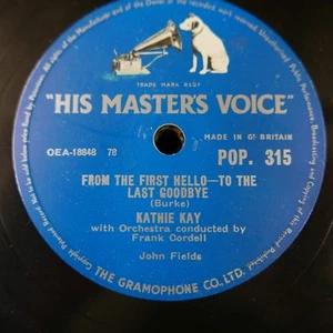 78rpm KATHIE KAY from the last hello to the last good / every day is mothers day - Picture 1 of 1
