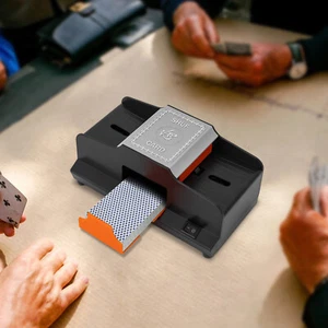 Mezclador de cartas profesional Mezcla de 2 barajas Poker Mezclador de cartas eléctrico Negro - Imagen 1 de 24