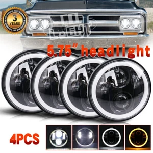4PCS For GMC C15/C1500 1961-1972 Pickup C2500 5.75" 5-3/4" Round LED Headlights - Picture 1 of 12